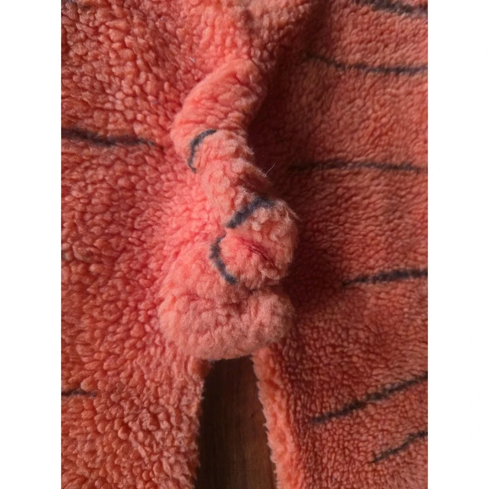 Disney Store Tigger Plush Fleece Costume Jumpsuit Kids 4-6T Orange Striped - Picture 8 of 9
